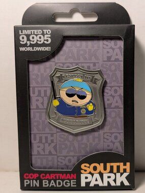 South Park Cop Cartman Limited Edition Enamel Pin Official Collectible Badge